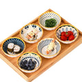 6 Pack 6 oz Cute Moroccan Soy Sauce Dish Small Dipping Sauce Bowls Ceramic Sushi Dipping Bowls for Sushi,Side Dish,Ketchup,Dips,Condiment,Snack,BBQ Party - color: Yellow