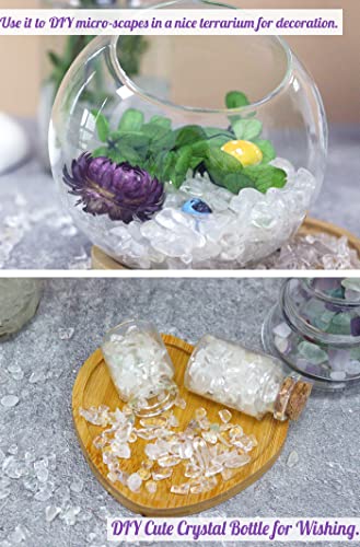 Clear Quartz Healing Crystal Chips Bulk Gemstones Sets Tumbled Crushed Stones Crushed Crystals Natural Rocks for Fountain Rocks Decoration Reiki Energy Balancing Meditation Aquarium Gravel 0.44lb - color: Clear Quartz, size: 0.44 Pound