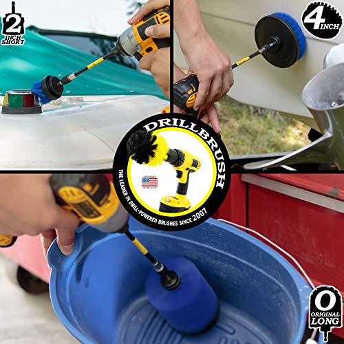 Aquatic All-Purpose Cleaning Brush Set - Medium Stiffness Blue Brushes - Long Reach Extension Attachment Kit - Aquarium Cleaning Products - Fish Tank Cleaner Brushes - Boat Scrub Brush - Hull Scrubber - color: Medium-blue