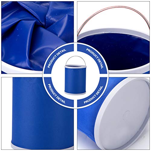 Wakauto Collapsible Water Bucket Folding Bucket Portable Water Storage Container Wash Basin Foot Bath Tub for Fishing Camping Travel Gardening Blue 9L - color: Blue 13l