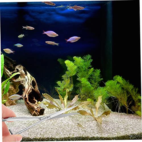 Abaodam Stainless Steel Spring Aquarium Scissor for Aquascaping Portable Water Grass Clipper Tool Professional Aqua-plant Trimming Scissors for Fish Tank Maintenance