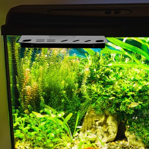 FRCOLOR Aquarium Tool Holder Organizer Rust-Proof Black Stainless Steel Rack for Fish Tank Tweezers Aquascaping Maintenance