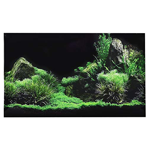 Aquarium Background Aquarium Decoration Sticker, 3D Effect Underwater Seaworld Backdrop Decorations Poster, DIY Aquarium Fish Tank Seafloor Water Grass Background Painting PVC Sticker(91*50cm) - size: 91*50cm