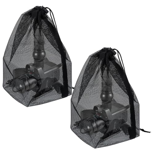 2pcs Pond Filter Bag Submersible Water Pump Cover 11.81" X 15.75" Large Pond Pump Filter Bags Black Mesh Media Bags for Outdoor Ponds Filters Aquarium Swimming Pool Fountai
