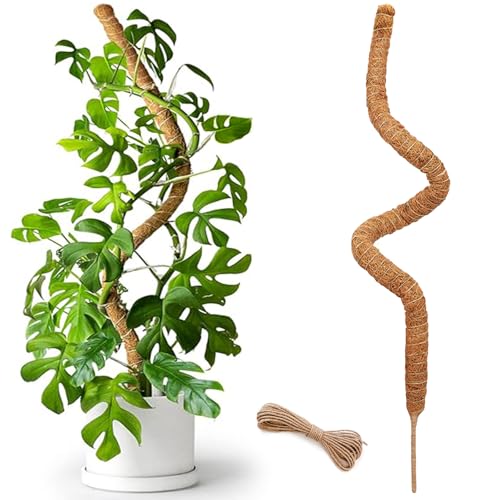 Bendable Moss Pole, 47 Inch Moss Poles for Plants Monstera, Tall Moss Poles for Climbing Plants Indoor, Large Moss Pole Support, Garden Trellis Plant Stand Stakes for Potted Plants, Pothos - color: 47 Inch