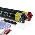 Pair of 2" Garage Door Torsion Springs Set with Non-Slip Winding Bars & Gloves, Precision Electrophoresis Black Coated Without Oil, for Replacement & Installation, MIN 16,000 Cycles(0.207x2''x23'') - size: 0.207X2"X23"