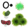 Betta Leaf Pad Set, Betta Resting Bed Kit with Suction Cup, Simulating Leaf Hammock for Aquarium, Includes Green and Feeding Ring for Shrimp Goldfish Guppy Molly