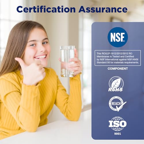 Membrane Solutions 100 GPD RO Membrane, Reverse Osmosis Membrane Element 11.75" x 1.75" Water Filter Replacement for Undersink Home Drinking RO Water Filtration System - size: 1 Count (Pack of 1), style: 100G