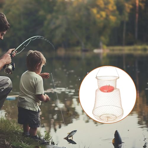Fishing Basket 13"/33cm Foldable Fish Holder for Caught Fish with Floating Design