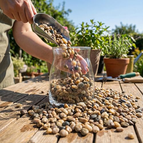 River Rocks Decorative Ornamental Vase Filler 0.5" - 0.75" Natural Aquarium Gravel 30 lbs - Landscaping Pebbles for Indoor Plants, Succulents,Terrarium & Home Decor, DIY & Crafting – Royal Imports - size: Small - 30 lbs, style: Natural