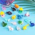 36pcs Mini Ocean Figurines,Tiny Resin Trinkets Fish Tank Decorations Birthday Party Decoration Garden Fairy Accessory
