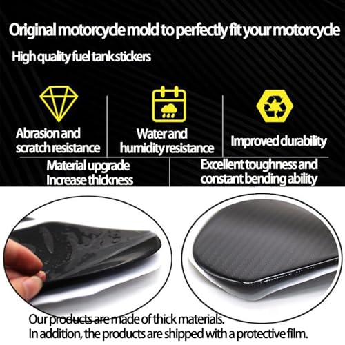 Tank Pad Sticker For CBR190 250 400 500 600R/RR Thermal Insulation, Damage Prevention, Coating Protection,The Fuel Tank Pad, CBR190 250 400 500 600R/RR Accessories (Black A) - color: Black A