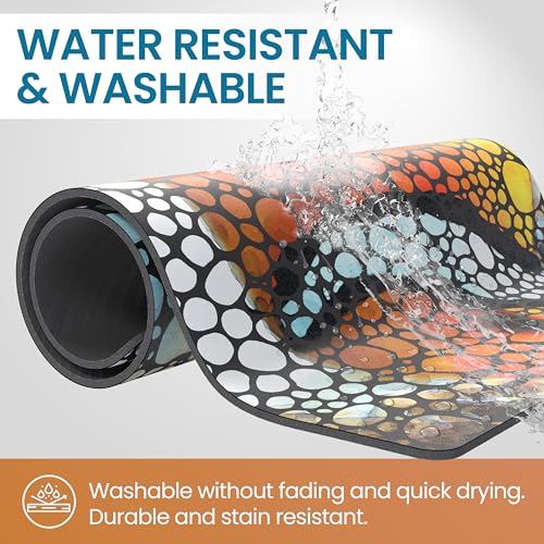 Flipper Luxurious Waterproof Aquarium Mat, Ideal for Fish Tank Cleaning, Anti-Slip Door Mat with Custom Art, Computer Mat, and Desktop Mat - Long Lasting and Durable - color: Clownfish