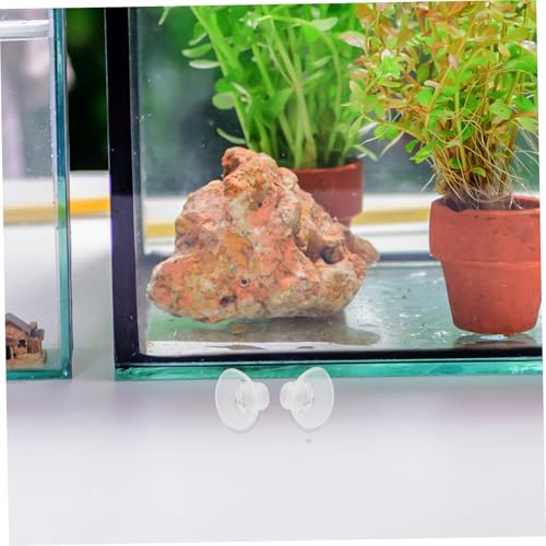 MERRYHAPY 20 Pcs High Transparency Fish Tank Suction Cups with Adjustable Cable Ties Durable Aquarium Plant Holder Clips for Binding Moss Shrimp Nest Effortless Setup and Resilient