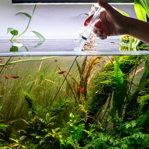 LINLAN 11.8-in Stainless Steel Aquarium Plant Fertilizer Injector Kit - Includes a Stainless Steel Long Needle and Two Syringes (5 ml + 20 ml) for use with Aquatic Plants. - size: 11.81in