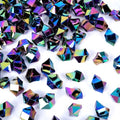 DomeStar 150PCS Iridescent Black Fake Ice, 2Cups Acrylic Gems Crystals Black Purple Rocks Diamonds Vase Centerpiece for Vase Fillers Party Table Scatter Wedding Food Display - color: Iridescent Black