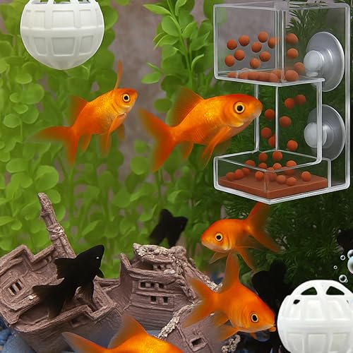Acrylic Fish Feeding Tube For Turtle And Filter Balls, Fish Feeder Ring And Nitrifying Ball, Betta Feeding Ring, Turtle Enrichment Toys, Floating Betta Food Holder, Aquarium Feeder Tubes (Clear, Tube) - size: Tube