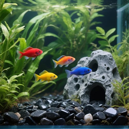 0.96LB Decorative Stones Fish Tank Gravel Succulent Rocks Natural Pebbles Vase Filler Aquarium Decor Crushed Quartz Polished Irregular Shaped Bulk - Black Obsidian - color: Black Obsidian