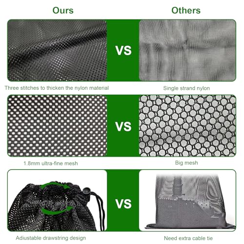 Pond Pump Filter Bag, 2 Pcs 12" x 15.5" Drawstring Submersible Water Pump Barrier Bag, Black Mesh Media Bags, Pond Pump Covers for Aquarium, Swimming Pool, Outdoor Fountain. - size: 12" x 15.5"