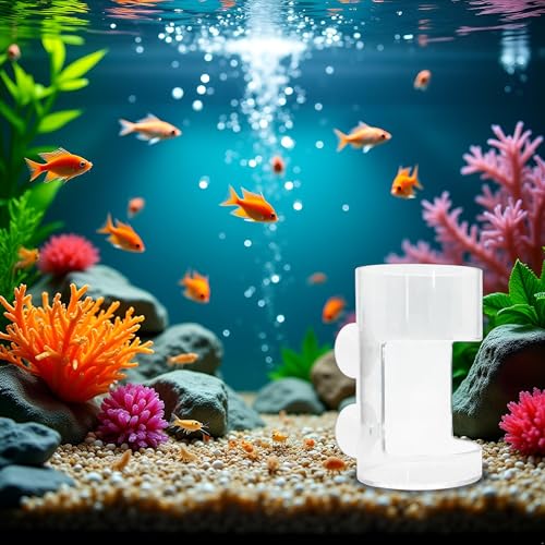 Clear Betta Fish Feeder - Fish Feeding Tube, Shrimp Feeding Dish, Betta Feeders with Suction Cup, Transparent Aquarium Feeders Bird Feeder, Fishs Tank Accessories
