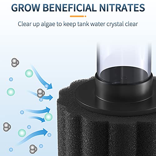 Pawfly Aquarium Sponge Filter, Mini Sponge Filter Kit with Airline Tubing and Control Valve for Small Fish Tank up to 3 Gallon