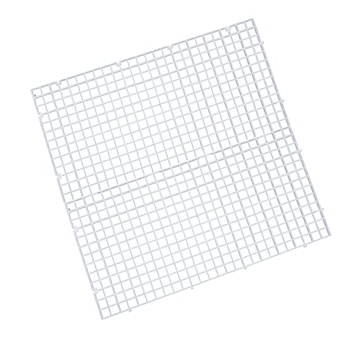 ALEGI 12 Pcs Aquarium Fish Tank Divider Plastic Egg Crate Aquarium Filter Bottom Tray Grid Isolation Board Partition Net Pane Separator (L 12pcs) - size: L 12pcs