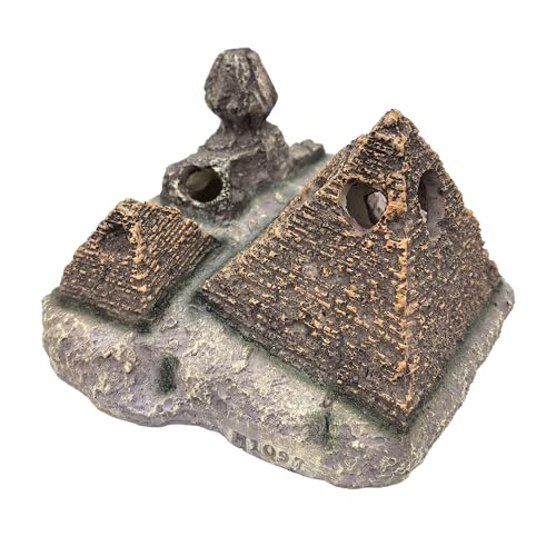 M2cbridge Aquarium Decor Castle Shipwreck Ornament Underwater Landscape(Egyptian Pyramid) - color: Egyptian Pyramid