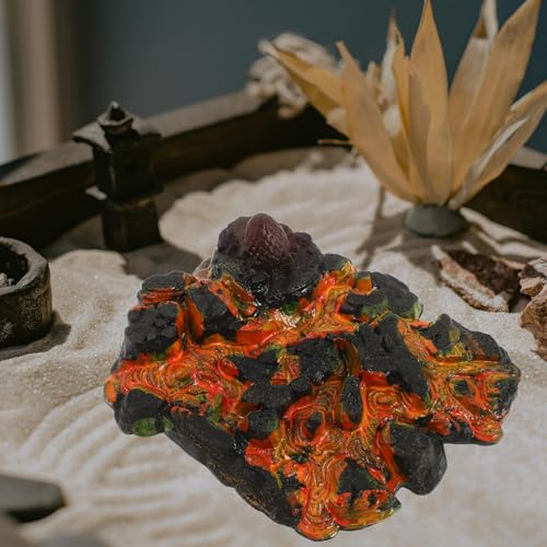 Milisten Dinosaur Volcano Ornaments 4Pcs Miniature Erupting Volcano Models for Aquarium Fairy Garden Desktop Decor Micro Landscape Bonsai Accessories
