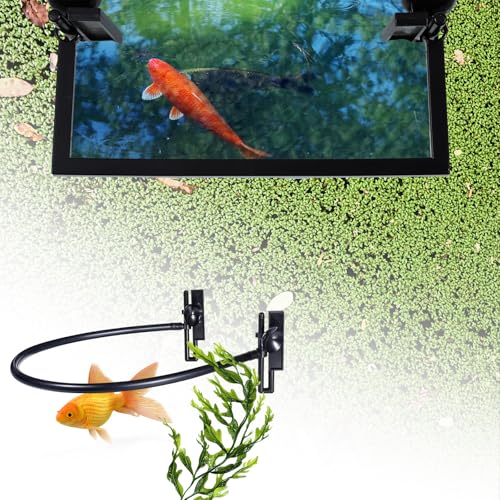 2 Pack Floating Plant Corral for Aquarium, Floating Plant Fence for Aquarium Accessories, Fish Tank Plants Fence Adjustable Height with Water Level, Suitable for All FloatingPlant Aquariums (Style 2)