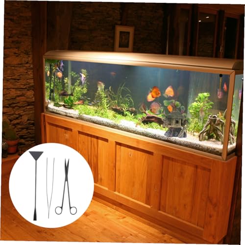 Happyyami 3pcs Set Fish Tank Cleaning Tool Aquarium Tools Kits Aquatic Plants Aquascaping Tools Aquarium Spatula Tool Water Plants Kit Water Plants Kit