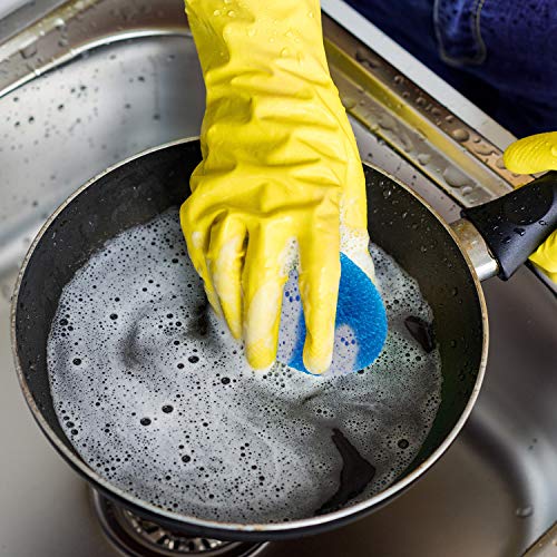 Blulu Plastic Dish Scrubbers for Dishes Pot Round Nylon Pad, Mesh Scouring Non Scratch Pads(Rainbow Colors,15 Pieces) - color: Rainbow Colors