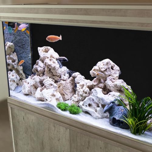 Fish Tank Background, 11.8x39.4in Black Aquarium Background Cling Fish Tank Backdrop Static Cling Fish Tank Background Aquarium Wallpaper Backdrop for Fish Tank Decoration