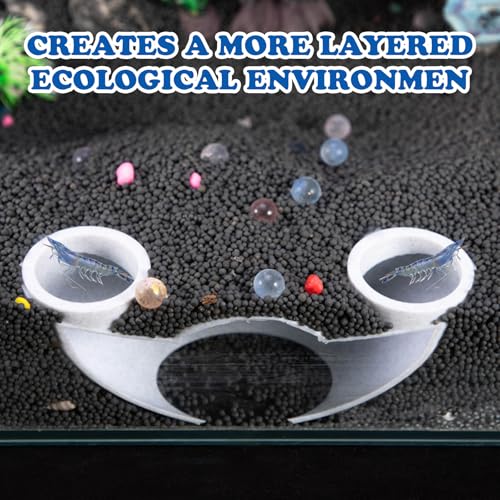 Aquarium Underground Tunnel, Shrimp Cave Aquarium Tunnel, Shrimp Hides for Fish Tank, Betta Fish Tank Decor Accessories (Hide C)