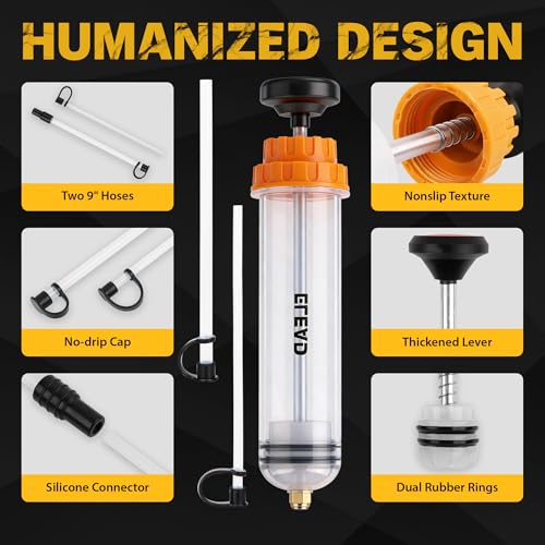 500cc Oil Fluid Extractor Pump, Multi-Purpose Oil Syringe, Fluid Syringe Extractor, Car Vacuum Fuel Transfer, Automotive Oil Syringe(17.6 Oz./0.45 Qt./500 CC) - size: 500CC