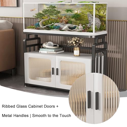 Fish Tank Stand, Freestanding Reptile Terrarium Stand, Metal Iron Shelf Fish Shelf with Non-Slid Mat for Living Room(Black,46X26X75CM) - color: Black, size: 46X26X75CM