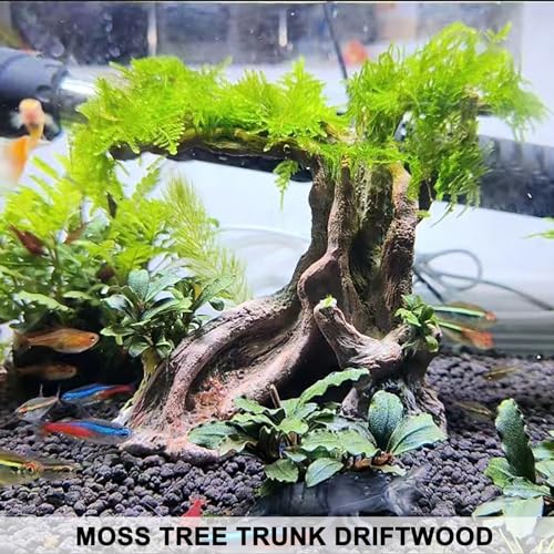 Hermit Crab Climbing Toys Aquarium Decorations Artificial Tree Trunk Ornaments Betta Fish Hideout Caves Reptile Habitat Decor Accessories for Leopards Geckos Lizards