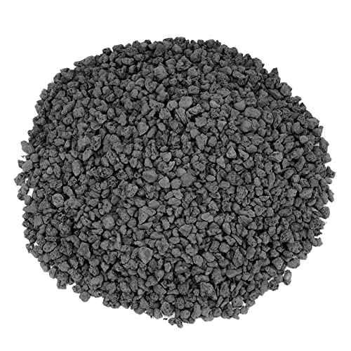Mr. Fireglass 10 Pounds Black Natural Lava Rock for Indoor Outdoor Gas Fire Pits Fireplaces & Barbecue Grills | Volcanic Lava Stones for Decorating Garden Landscaping, Potted Plants, 0.2"-0.3" - color: Black, size: 0.2"-0.3"