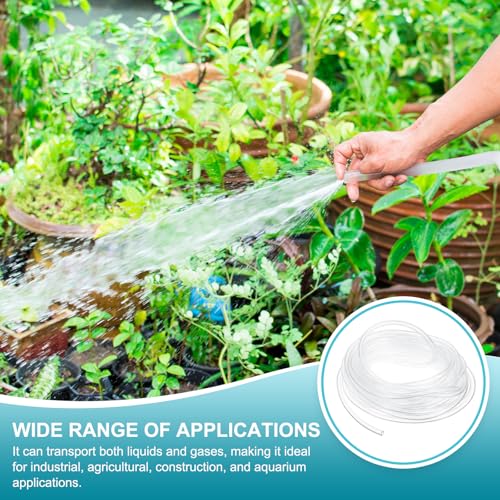 uxcell Clear PVC Tubing, 2mm ID x 4mm OD - 15ft PVC Tube Lightweight Vinyl Hose, Transparent Flexible Plastic Water Tubing for Air Oil Water Transfer Aquarium Irrigation - size: 2mm ID x 4mm OD