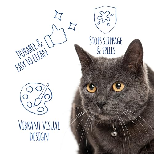 Park Life Designs Oscar Cat Dish - Feeding Bowls - Cat Shaped Food and Water Bowls for Cats (Cream) - color: Cream
