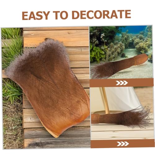 ABOOFAN 5 Sheets Natural Palm Tree Bark for Garden Background Realistic Artificial Bark Decor for Plants and Aquarium Fish Fry Hatching Home Office Greenery Enhancement