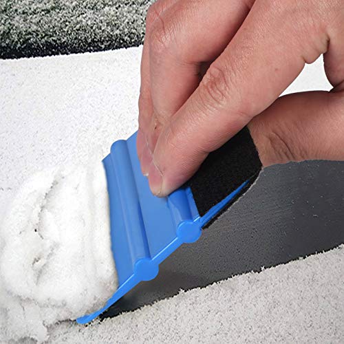Durable Black Felt Edge Vinyl Squeegee Tool 4-Inch, Car Vinyl Film Wrapping Decal Window Tint Work, Professional Scratch Free Squeegee (Pack of 3) - color: Blue-1