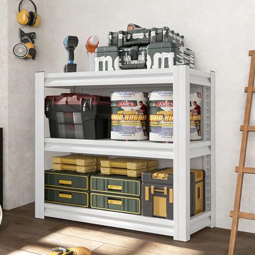 3-Tier Metal Aquarium Stand, 34" W x 18" D x 31.5" H, Adjustable Heavy Duty Fish Tank Rack, 660 lbs Capacity, Antique White (Antique White) - color: Antique White