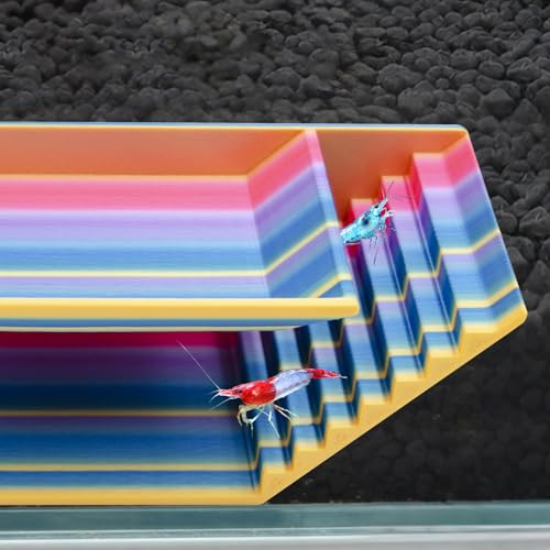 Fish Tank Accessories, Resin Viewing Rainbow Aquarium Shrimp Cave, Tunnel Cave & Hideout for Aquarium, Fish Tank Decorations for Small Shrimp