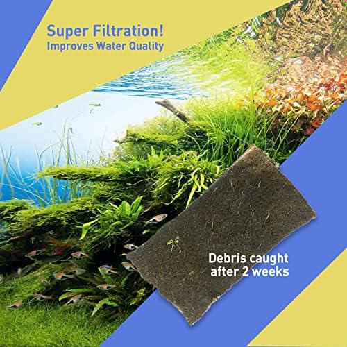 Aquarium White Filter Floss Pad for Fish Tank Premium Polyester Fiber Filter Media 0.28 * 0.39 * 39IN 2PSC