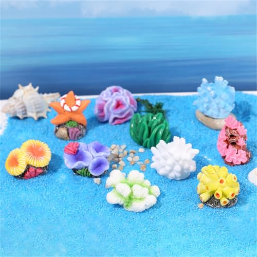 11Pcs Set of Resins Coral Seaweed Miniatures Ornaments for Aquariums Decoration