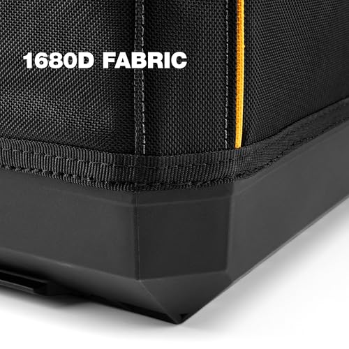ToughBuilt – StackTech 11" Zippered Tool Bag, Auto-Locking System with Wide Opening, 1680D Fabric & Waterproof Hard Base for Jobsite Organization (TB-B1-S-60C) - size: 11" Tool Bag