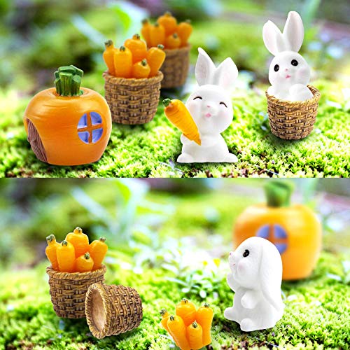Easter Decoration Rabbit Miniature Fairy Garden Decoration Accessories Sculptures Statues,Yard Garden Decor for Outside Gnomes Outdoor Decor for Patio Zen - size: Rabbits