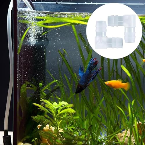 10 Pcs 3/8 Inch Plastic 90 Degree Hose Barb Elbows, Transparent L Tube Connectors, 2 Way Equal Barbed Joint Adapters for Boat Aquarium Hose Fittings