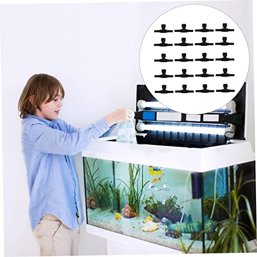 NOLITOY 90pcs Aquarium Airline Valves Plastic Air Connectors for Fish Tank Oxygen Pump Easy Installation Compatible Standard Tubing and