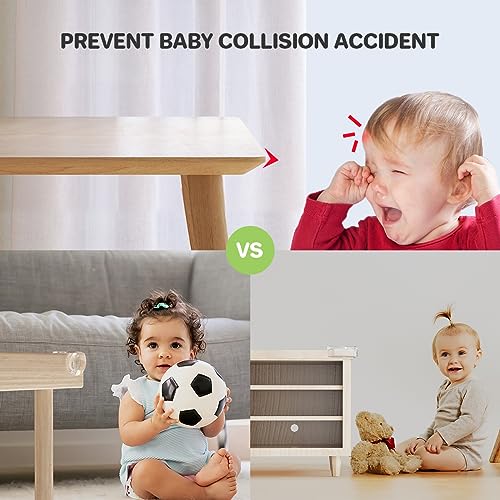 30 Pack Clear Baby Corner Protectors, L-Shaped & Spherical Furniture Edge Guards for Baby Proofing Soft PVC Table Corner Covers for Safety on Tables, Cabinets, Shelves – Childproof Bumpers for Home - color: 14 L-shaped + 16 Spherical